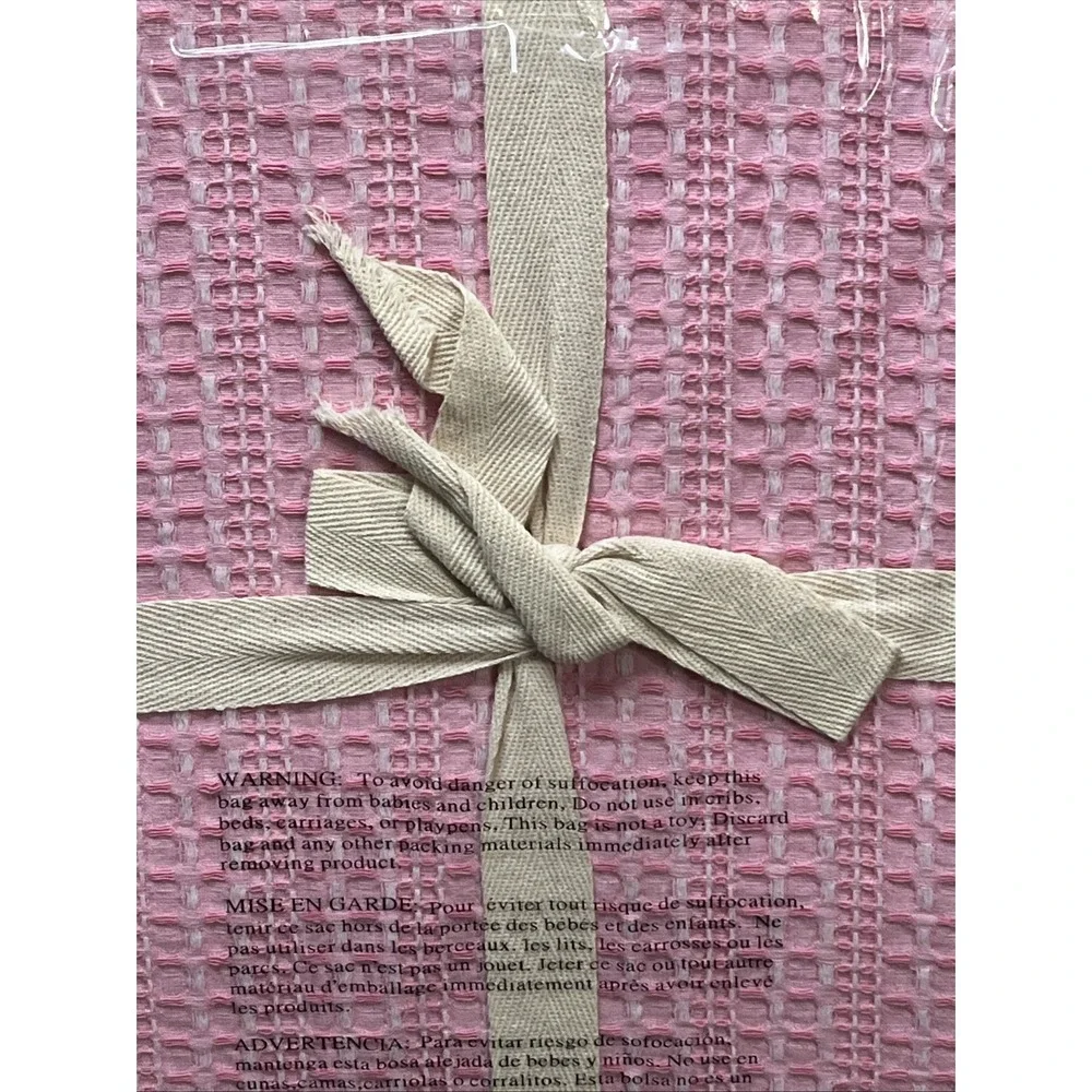 Carol & Frank Textured Waffle Throw Blanket Pink 50
